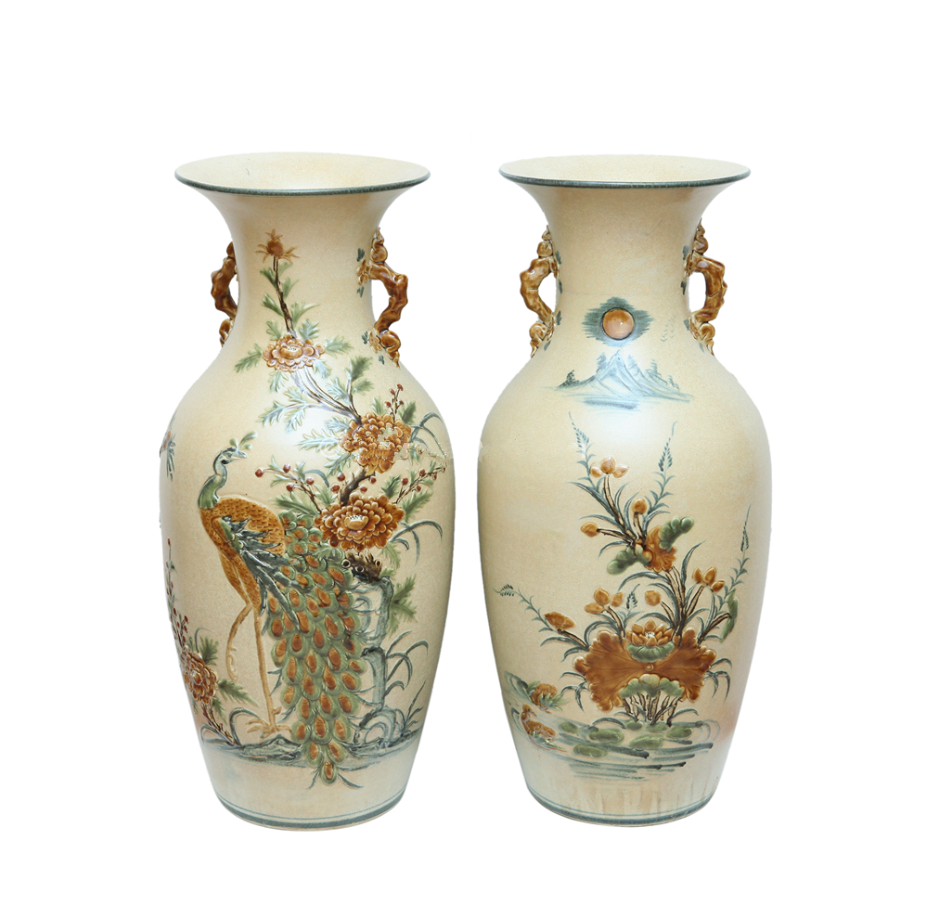 LỘC BÌNH SỨ MEN LAM CAO 80cm